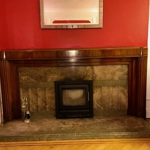 Original Art deco 1920s Mahogany fireplace mantel surround - Picture 1 of 10