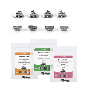 dental Ortodoncia Tubo Bucal de 1er Molar Bondable Mono No-Conv Roth MBT 022 018 - Picture 1 of 14