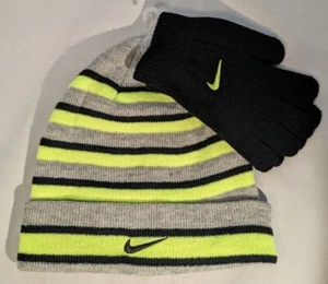 New Nike Youth Beanie and Gloves 2 Piece Set Size 8/20 Choose your Color - Picture 1 of 11