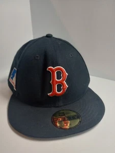 Boston Red Sox MLB New Era 59FIFTY Ajustado 7 3/8 - 5950 100 Aniversario Sombrero - Imagen 1 de 7