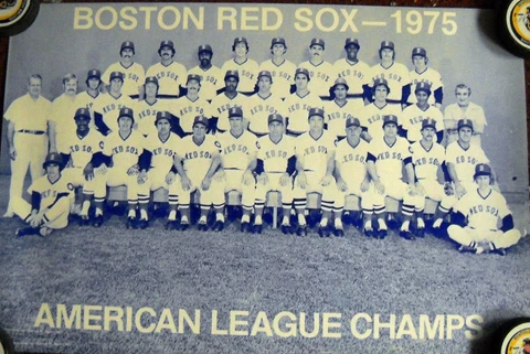 VINTAGE 1975 BOSTON RED SOX TEAM POSTER CHAMPS YAZ JIM RICE CARLTON FISK Cover