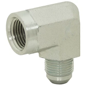JIC 6 Stecker x 1/2" NPT Buchse 90 Grad Winkel 2502-06-08 Adapter 9-2502-6-8 - Bild 1 von 2