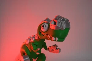 Flexi Factory Exclusive Cyborg T-Rex, Multi-color 3D Print - Picture 1 of 7