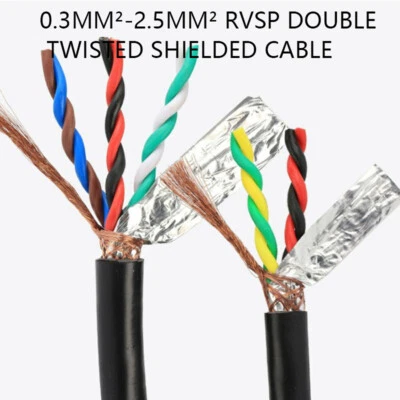 RVSP Double Twisted Shielded Cable 485 Signal Wire 2/4/6/8 Cores 0.3mm²-2.5mm² - Image 1 of 4