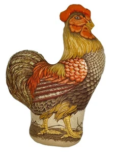 Rooster Pillow Door Stopper 14” Stands Up, Rustic, Farmhouse, Country Vintage - Picture 1 of 2