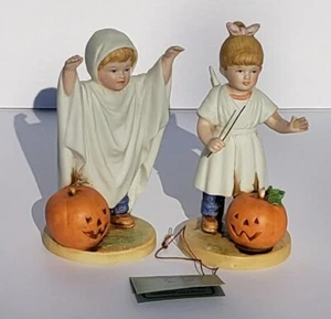 Vintage Home Interiors Homco Denim Days 1516 Halloween Fun Figuren 1985 Bauernhof - Bild 1 von 21