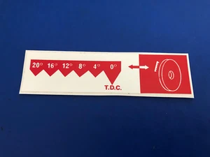 Mini & Morris Marina 1.3 Rocker Cover Timing Sticker - British Leyland Cars - Imagen 1 de 2