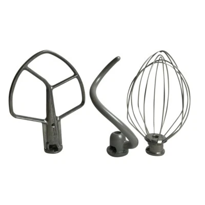 Kitchenaid Burnished Beater, Spiral Dough Hook & Whisk For 5QT Bowl Lift. - Image 1 of 4
