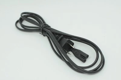 2x US 2 Prong 2Pin 6FT AC Power Cord Cable Charge Adapter PC Laptop PS2 PS3 Slim - Image 1 of 2