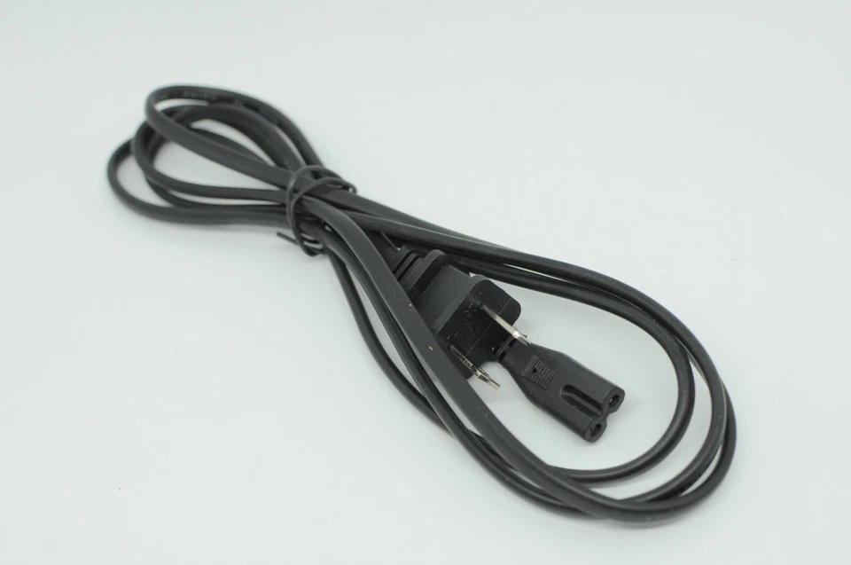 2x US 2 Prong 2Pin 6FT AC Power Cord Cable Charge Adapter PC Laptop PS2 PS3 Slim - Image 1 of 2