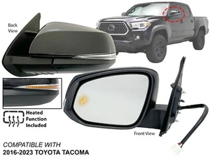 For 2016 - 2023 TOYOTA TACOMA Mirror with Signal BSD Light PTM Cap Driver Side - Bild 1 von 9