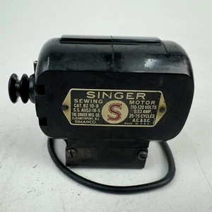 Vtg Singer 66 99 Red Eye Sewing Machine - Motor # BZ 10-8 w/Bracket - Picture 1 of 10