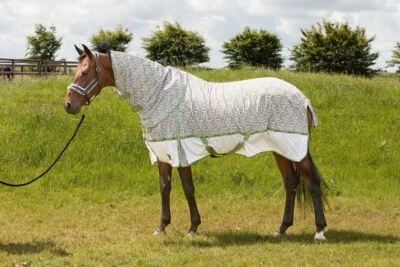 Pferde Fliegendecke Mesh-Pro mit Halsteil Abschwitzdecke Größe 105-165 - Bild 1 von 4