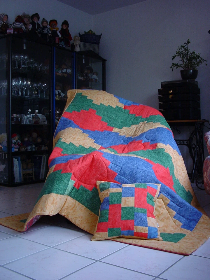 Patchwork Tagesdecke Unikat eigene Herstellung - Bild 1 von 1