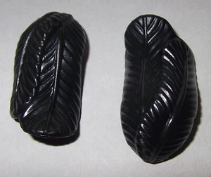 15934, 2x sombrero, casco-pluma, 2 plumas, negro - Imagen 1 de 1