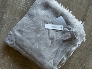 Nordstrom Modal Seide Halstuch Fransen Schal OS Luxus 40x79 grau leicht NEU - Bild 1 von 8