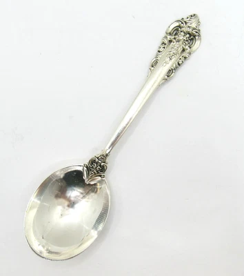 CUCHARA SOPA DE PLATA ESTERLINA WALLACE GRAND BARROCA CREMA GUMBO 6-1/8"" CUBIERTOS Foto 1 de 4