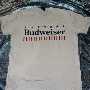 Vintage Hanes Budweiser T-Shirt Größe Large 4. Juli rot weiß & blau - Bild 1 von 13