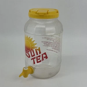 Vintage Miner Container Inc. Kunststoff Sonne Tee Glas Kanne Spender mit Zapfen 1 Gallone - Bild 1 von 5