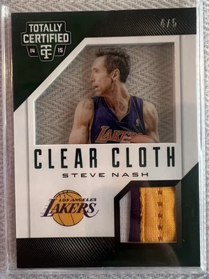Parche Steve Nash 2014-15 totalmente certificado tela transparente verde juego usado 4/5 Foto 1 de 2