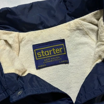 Chaqueta Starter Coach de Colección Años 70 Para Hombre Grande Azul Marino Ropa de Trabajo Verdadera De Colección Foto 1 de 4