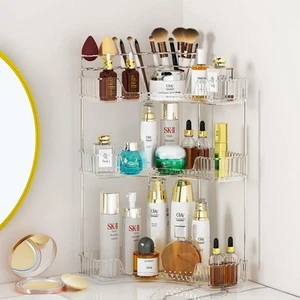 3-Tier Corner Bathroom Counter Organizer, Bathroom Organizer Countertop with ... - Picture 1 of 6