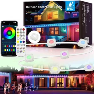 150FT Permanent Outdoor Eaves Light Waterproof Smart RGB IC WIFI APP Control Kit - Picture 1 of 13