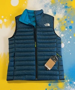 $180 Men's The North Face Terra Peak Insulated Hiking Camping Vest Petrol Blue L - Picture 1 of 12