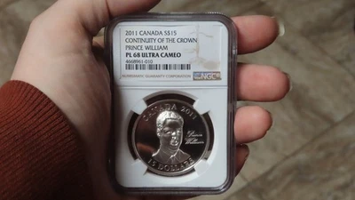 Canadá 2011 30 g plata prueba continuidad del príncipe heredero Guillermo NGC PL68 RELOJ Foto 1 de 4