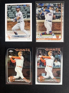 Lote de 4 tarjetas coleccionables de béisbol de Michael Conforto MLB Mets Giants - Imagen 1 de 6