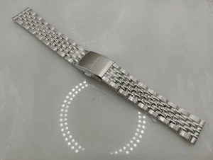 New Geckota 18mm Beads of Rice Stainless Steel Watch Strap Bracelet 6A455 - Picture 1 of 15