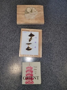 Antiguo Gemelo Damasceno Damasceno Oro 24K Era Art Deco Mt Fuji Pagoda Japón - Imagen 1 de 4