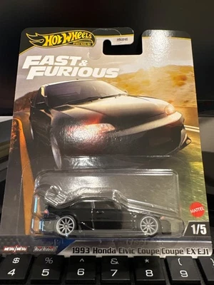 2025 Hot Wheels Premium Fast & Furious 1993 Honda Civic Coupe EX EJ1 NEW - Image 1 of 3