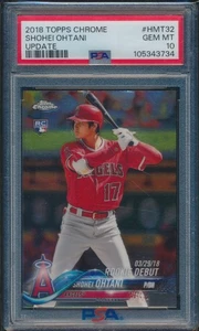PSA 10 SHOHEI OHTANI 2018 TOPPS CHROME UPDATE BATTING Rookie Debut RC GEM MINT - Picture 1 of 2