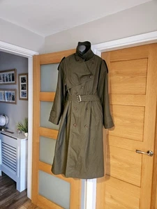 Gabardina St Michael Para Hombre Grande Caqui Verde Cinturón Forro Extraíble Años 80 De Colección - Imagen 1 de 24