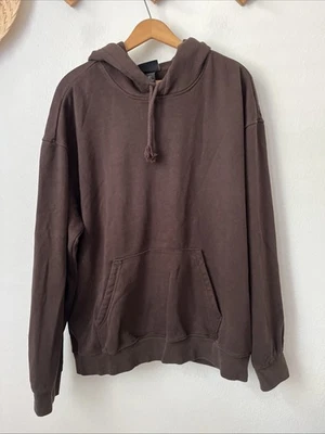 H&M Hombre’s Sudadera con Capucha Pullover Marrón Bolsillo Sudadera con Capucha L Foto 1 de 3