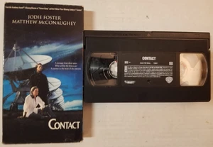 📼 VINTAGE 📼 Contact 📼 (VHS, 1997) 📼 Former Rental 📼 TESTED 📼 - Picture 1 of 2