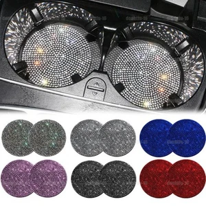 Bling Crystal Car Cup Holder Insert Coaster Pad Mat Car Interior Accessories - Picture 1 of 20