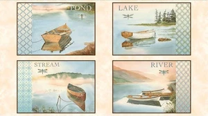 Peace and Calm on the water 24" Panel, Quilting Treasures, 26390-E, Tranquility - Picture 1 of 1