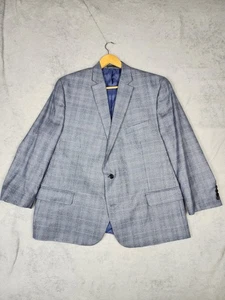 Michael Kors Blazer Mens 50R Gray Glen Plaid Check Sport Coat 2 Button Jacket - Picture 1 of 13