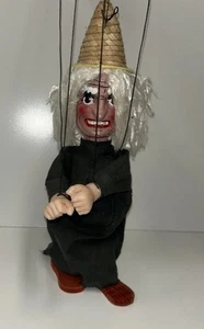 Marionette String Puppet Witch Made In Mexico 17" CREEPY SPOOKY - Picture 1 of 8