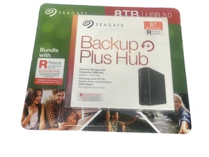 Seagate Backup Plus Hub 8TB Desktop Hard Drive w/Rescue Data Recovery Services - Picture 1 of 2