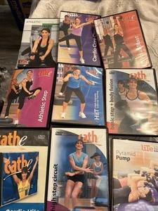 Lot Of 9 Cathe Friedrich DVDs Cardio Hits Pyramid Pump High Step Circuit HIIT - Picture 1 of 10