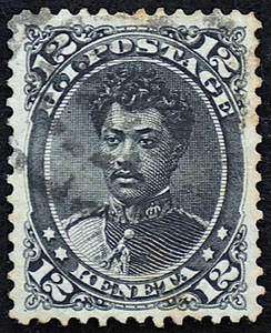 Sello usado de Hawaii #36 12c Keneta. Excelente. Grandes márgenes. ¡Una joya! - Imagen 1 de 2