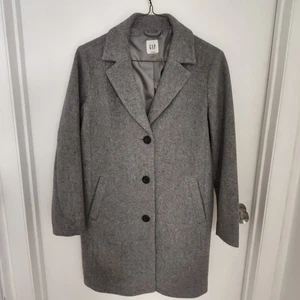 Women's Wool Gray Gap Jacket Size Medium Button Up Excellent Condition - Picture 1 of 6