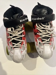 Riedell Dart Quad Roller Derby Speed Skates Pixel schwarz weiß rot Rollen Größe 9 - Bild 1 von 9