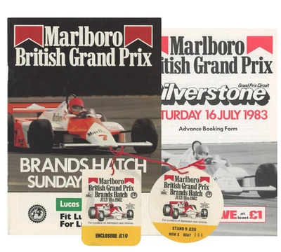 1982 British Grand Prix F1 Racing Program, Tickets & Flyers! Brands Hatch Race - Image 1 of 4