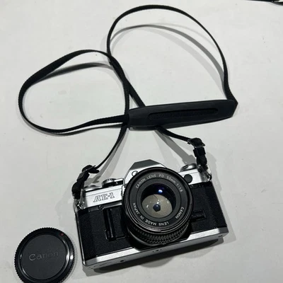 Canon AE-1 Program SLR + FD 50MM f1.8 Lens Very Clean Well Cared For - Image 1 of 4