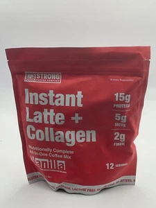 strong coffee company Instant Latte + Kollagen Vanille 12 Portionen Ablaufdatum 02/28 - Bild 1 von 3