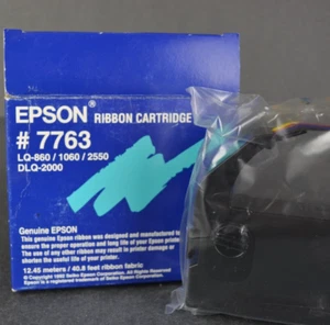 RARE SEALED Genuine Epson 7763 COLOR PRINT Ribbon LQ-860 LQ-1060 LQ2500 LQ-2550 - Picture 1 of 6